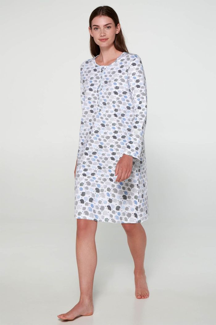 Nightgown with Button Placket