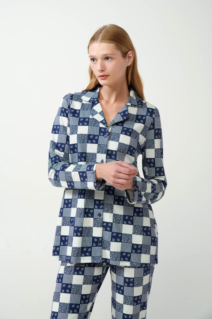 Tablecloth Quilt Buttoned Pyjamas