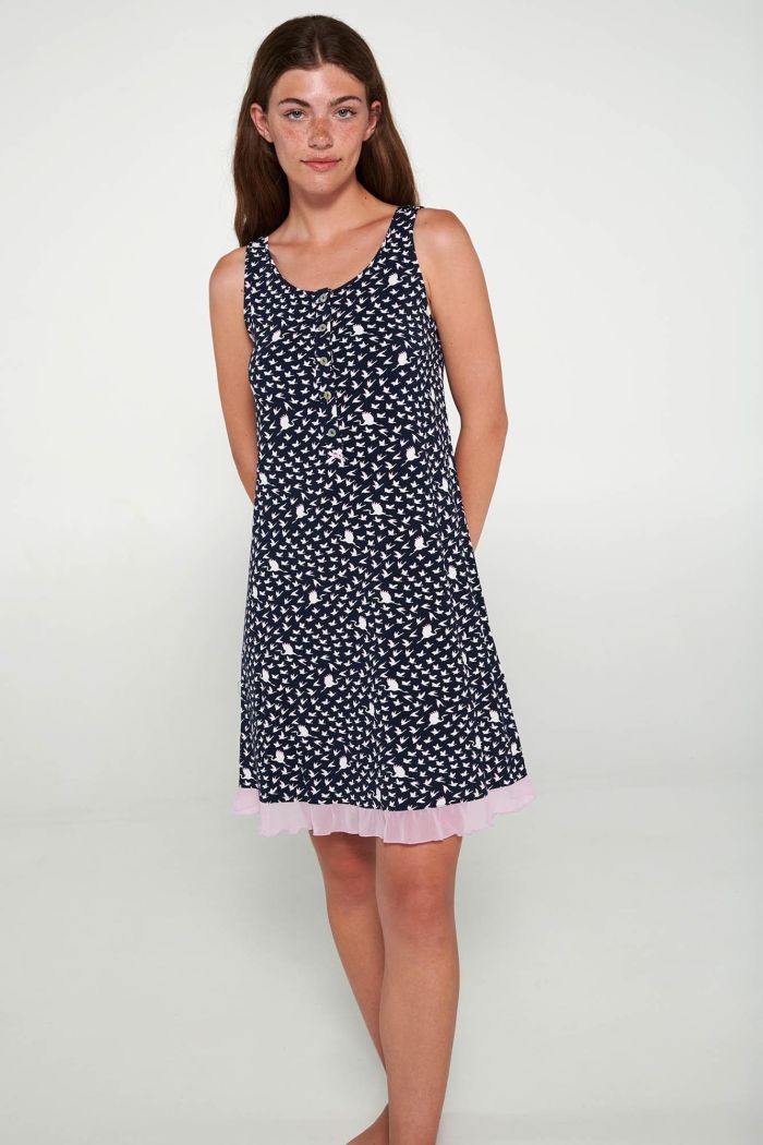 Nightgown with Button Placket