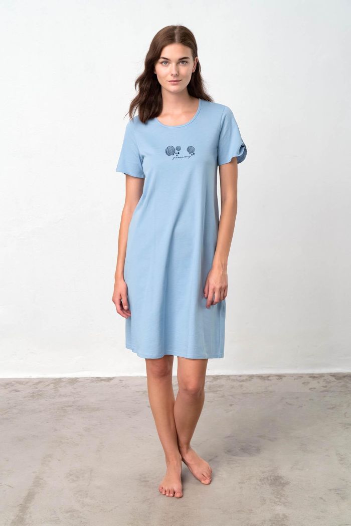 Nightgown with Short Sleeves