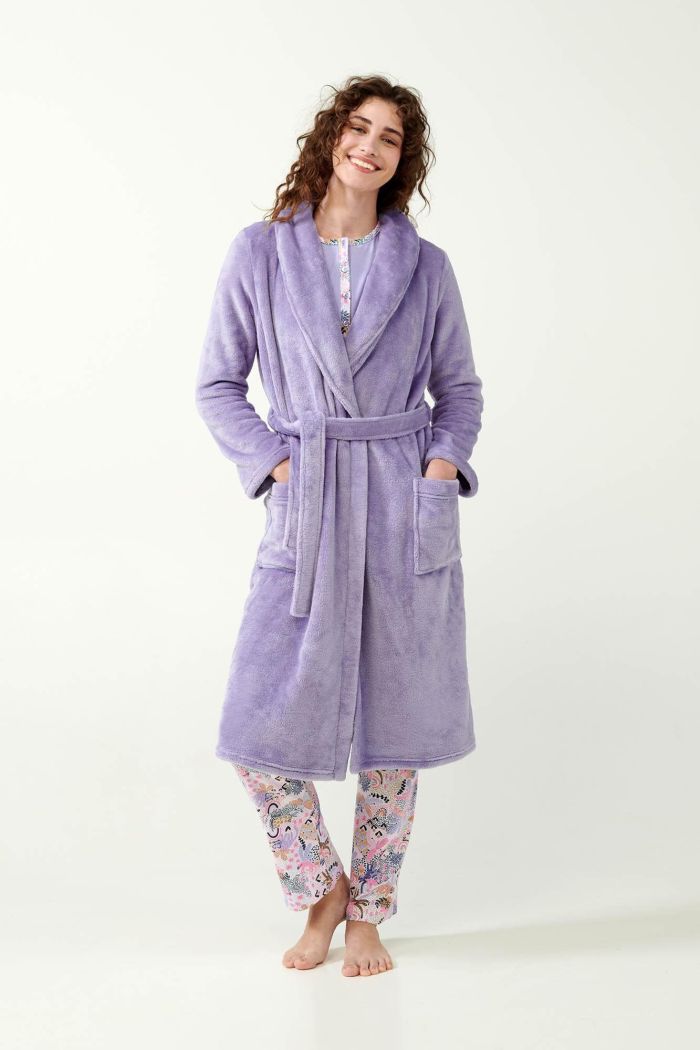 Long Flannel Fleece Robe