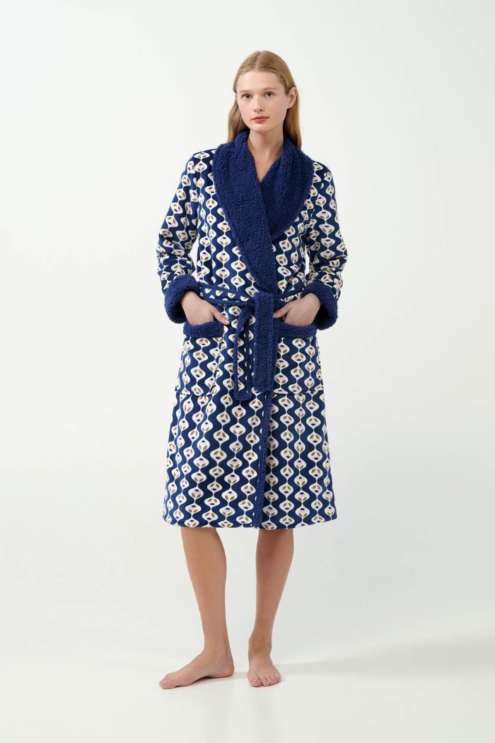 Country Calico Print Crossed Robe