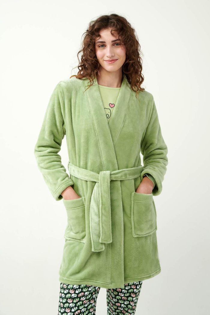 Long Flannel Fleece Robe