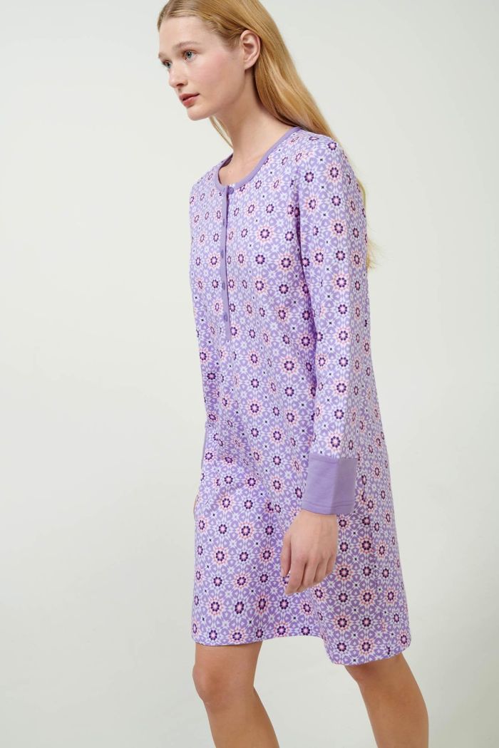 Lilac Kaleidoscope Cozy Nightgown