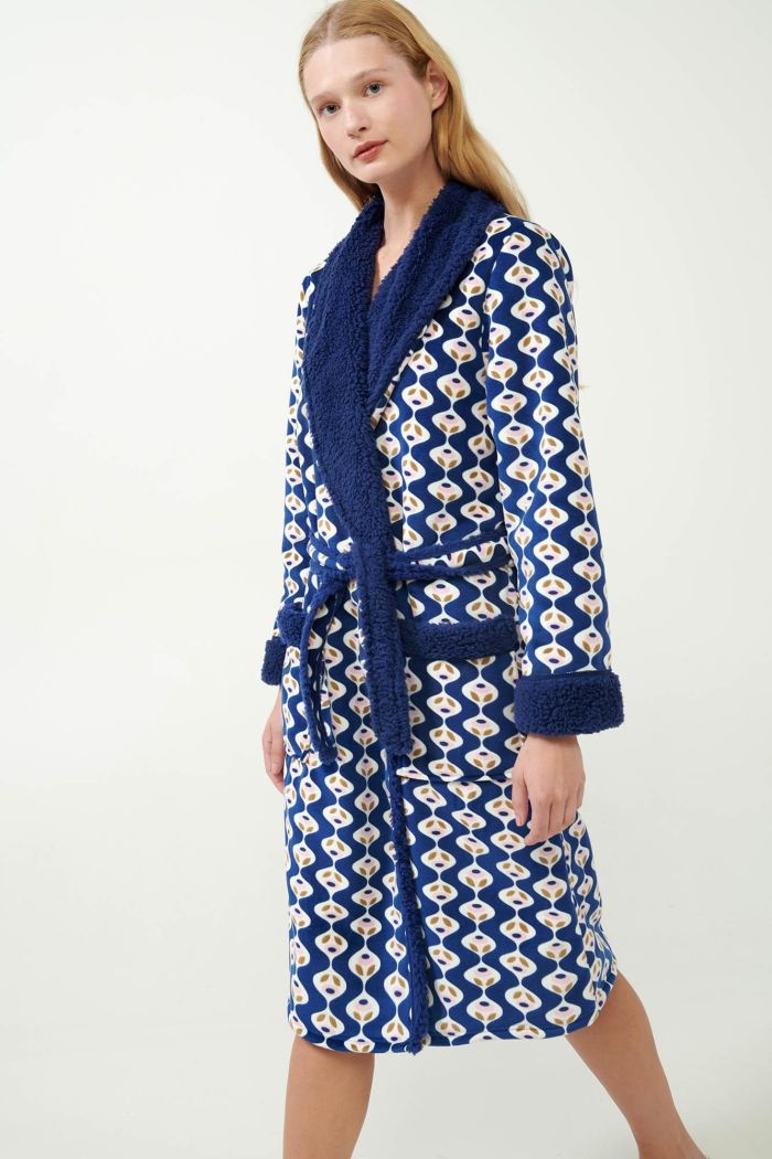 Country Calico Print Crossed Robe