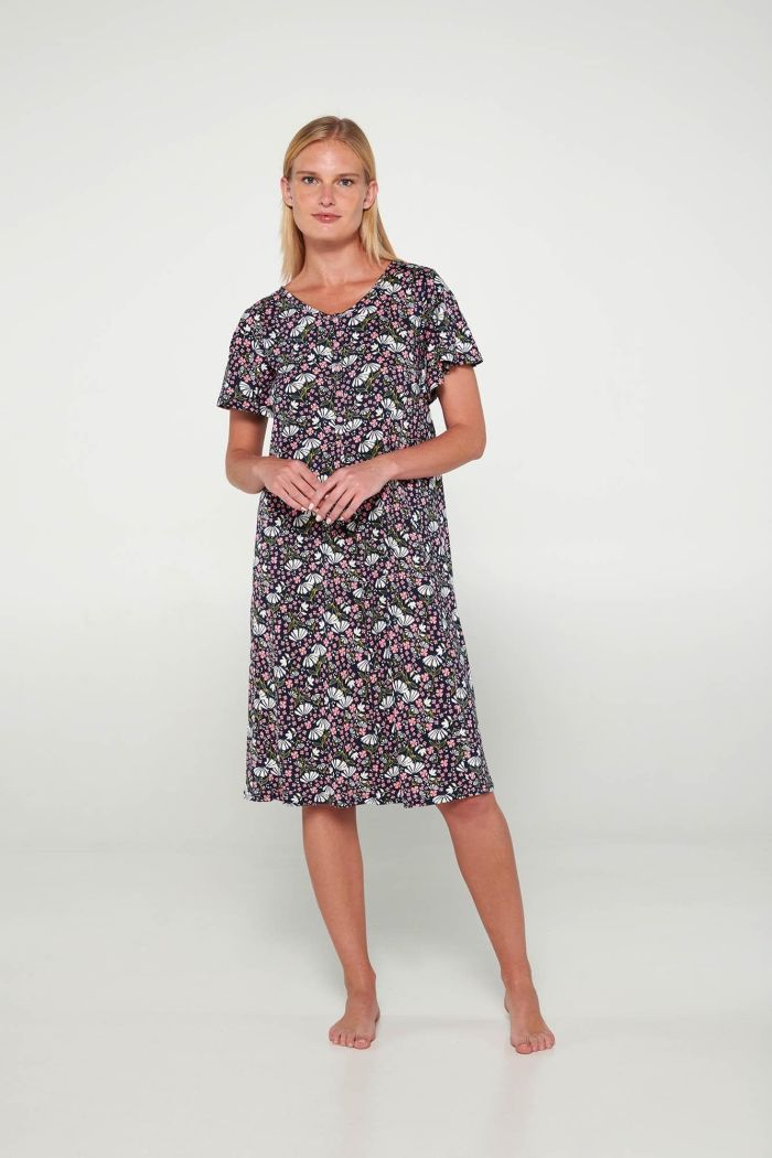 Nightgown with Button Placket