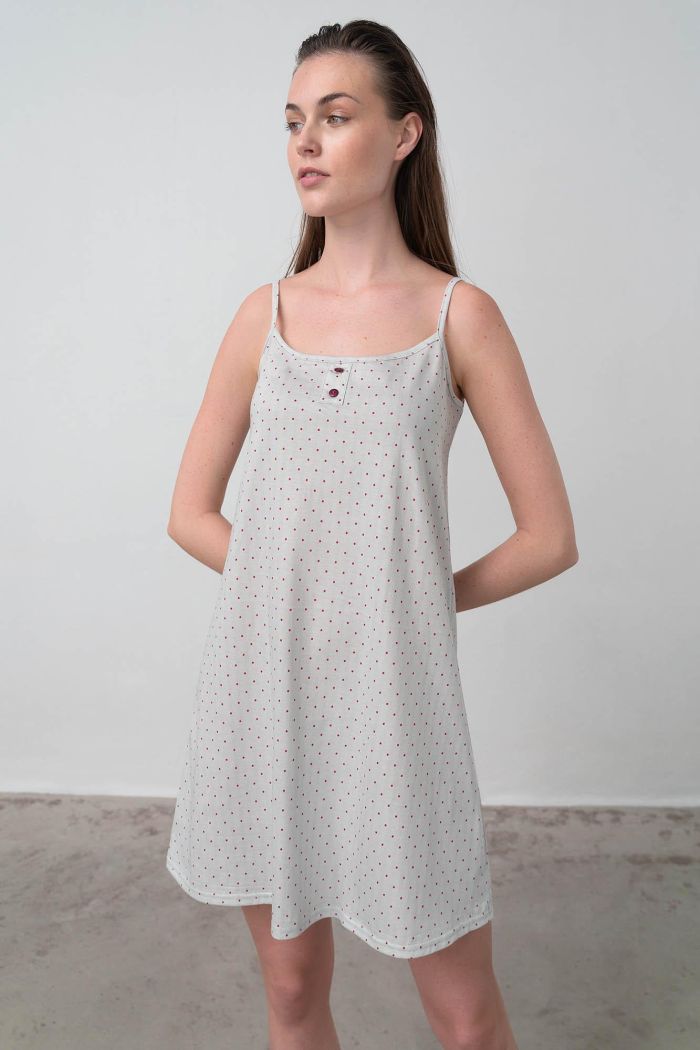 Nightgown with Button Placket