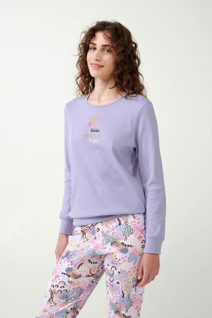 Pyjama mit Bündchen aus Interlock