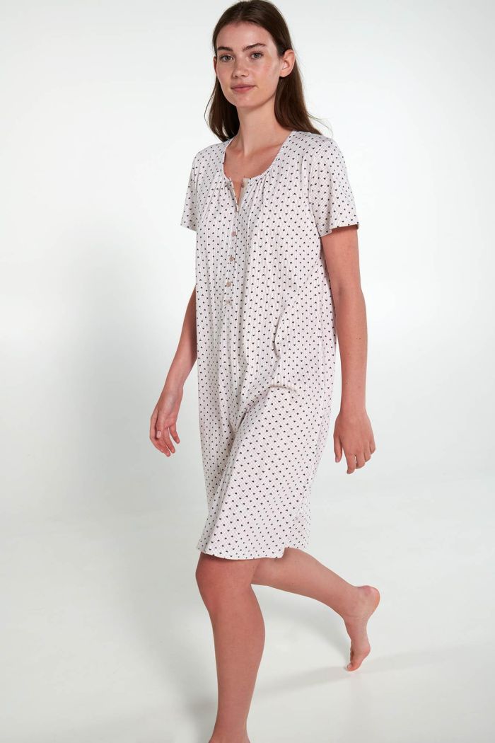 Nightgown with Button Placket