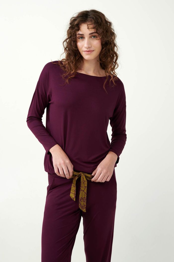 Violet Viscose Pyjamas