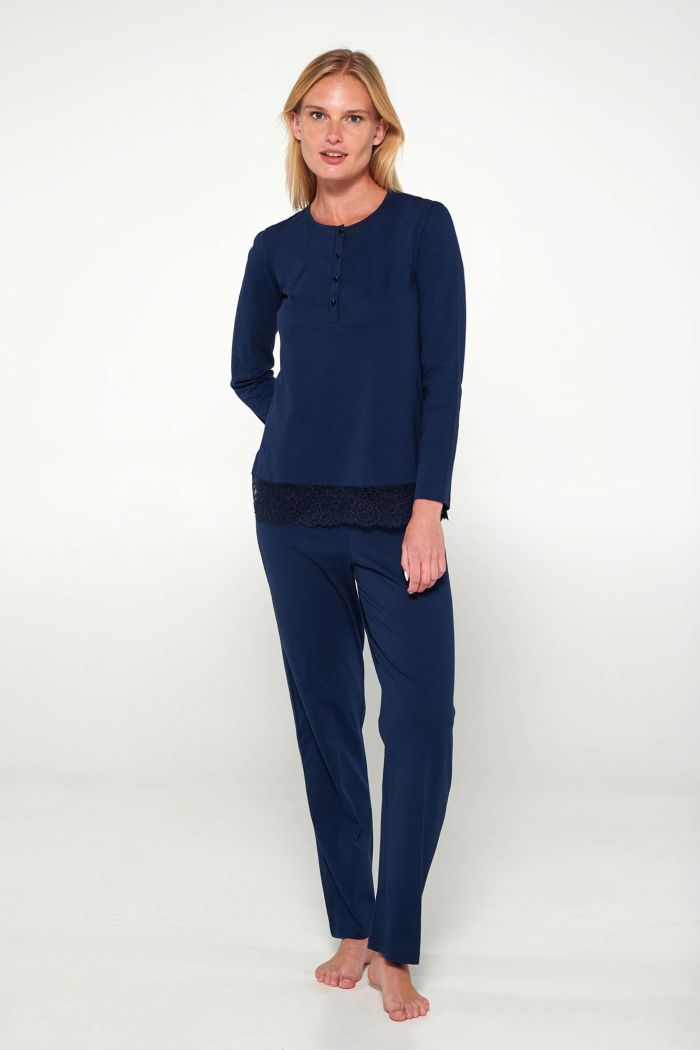 Pyjamas with Button Placket