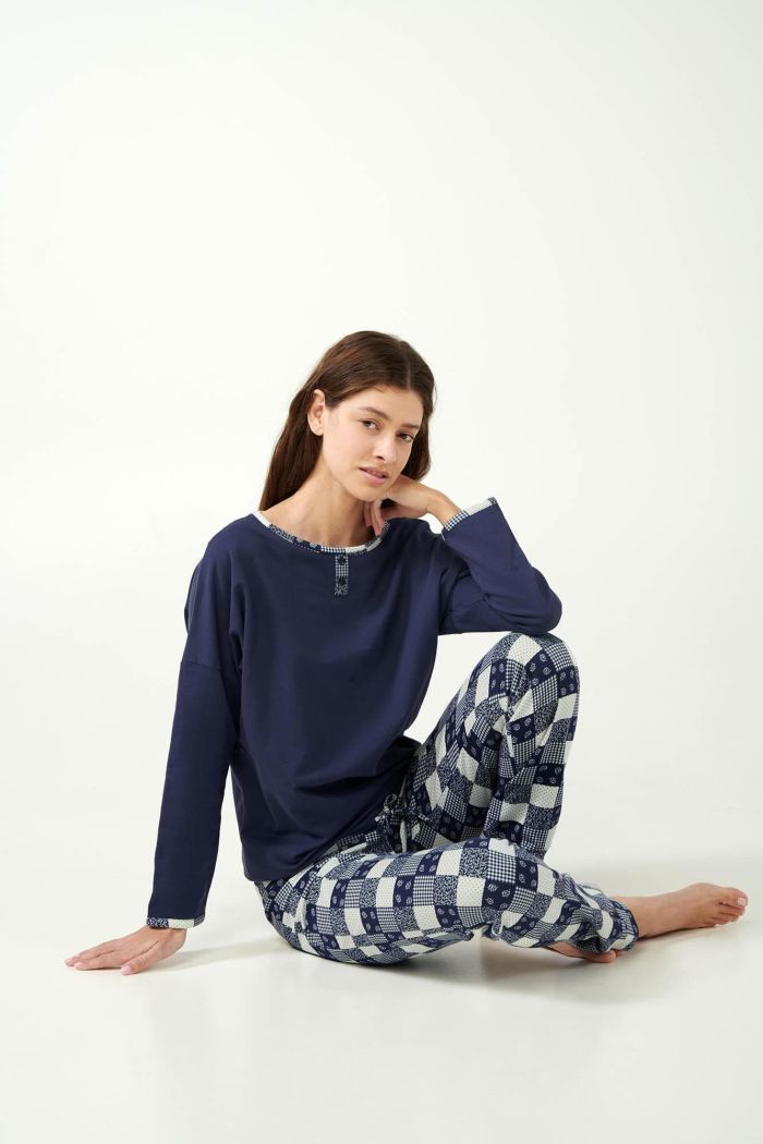 Pyjama aus Sweatshirt Fleece