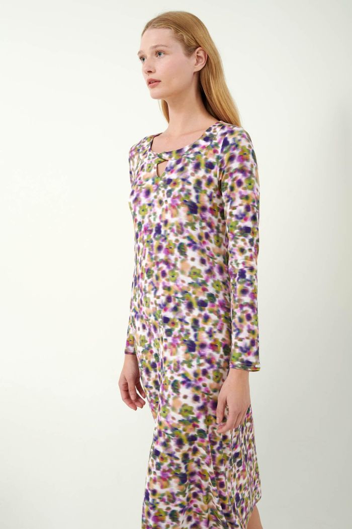 Long Micromodal Floral Nightgown