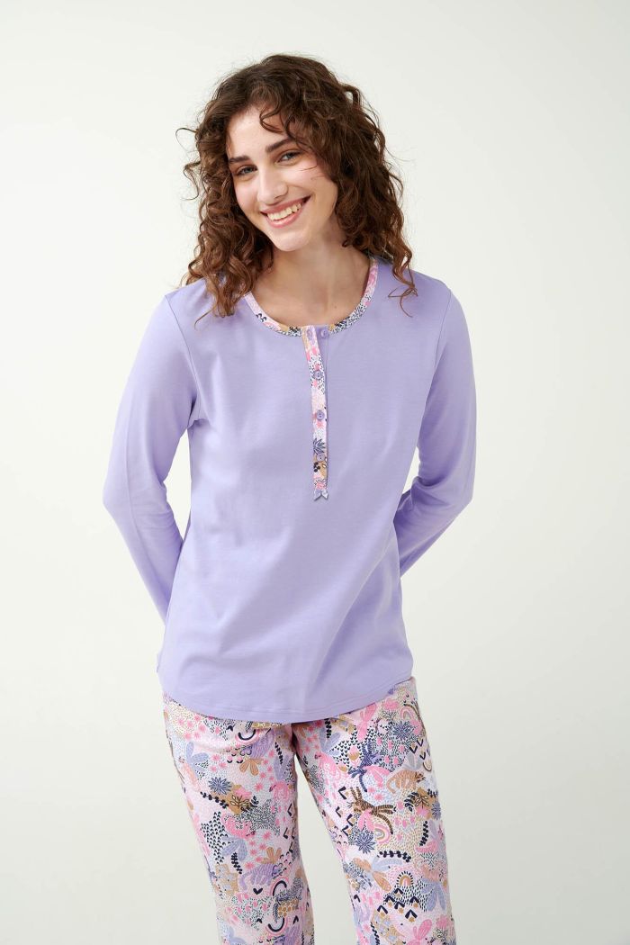 Pyjamas with Button Placket