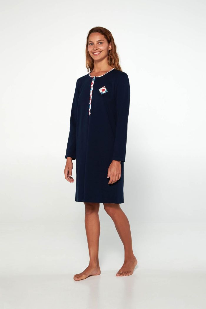 Nightgown with Button Placket