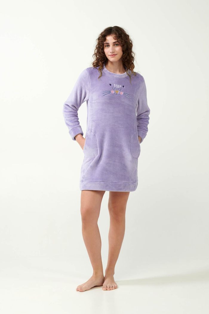 Fleece Nightgown with Pockets