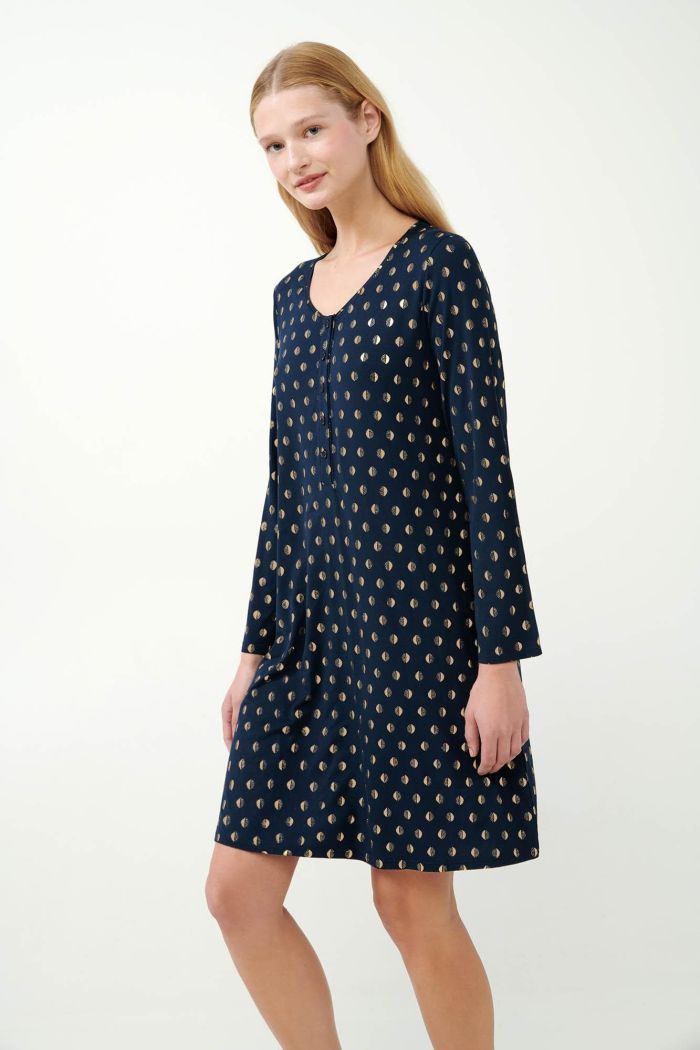 Nightgown with Golden Print