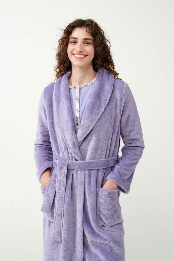 Long Flannel Fleece Robe