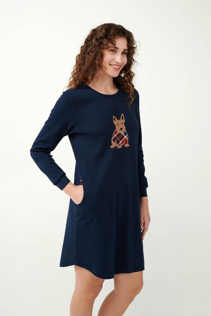 Scottish Terrier Print Nightgown