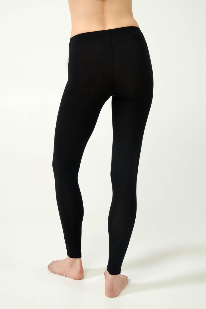 Schwarze Leggings aus Mikromodal