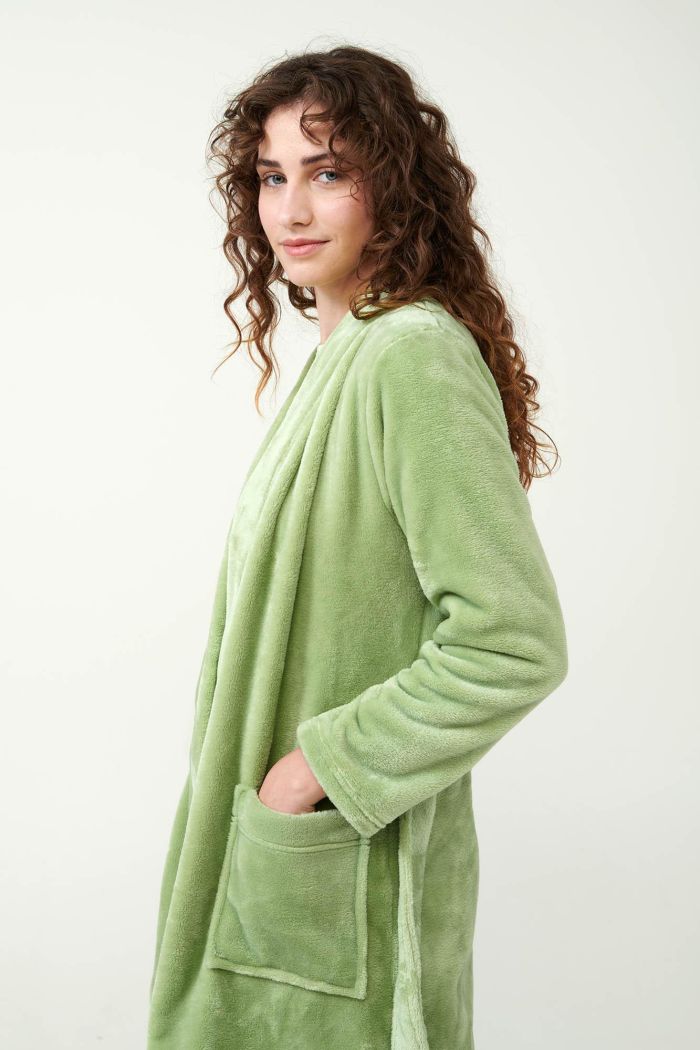 Long Flannel Fleece Robe