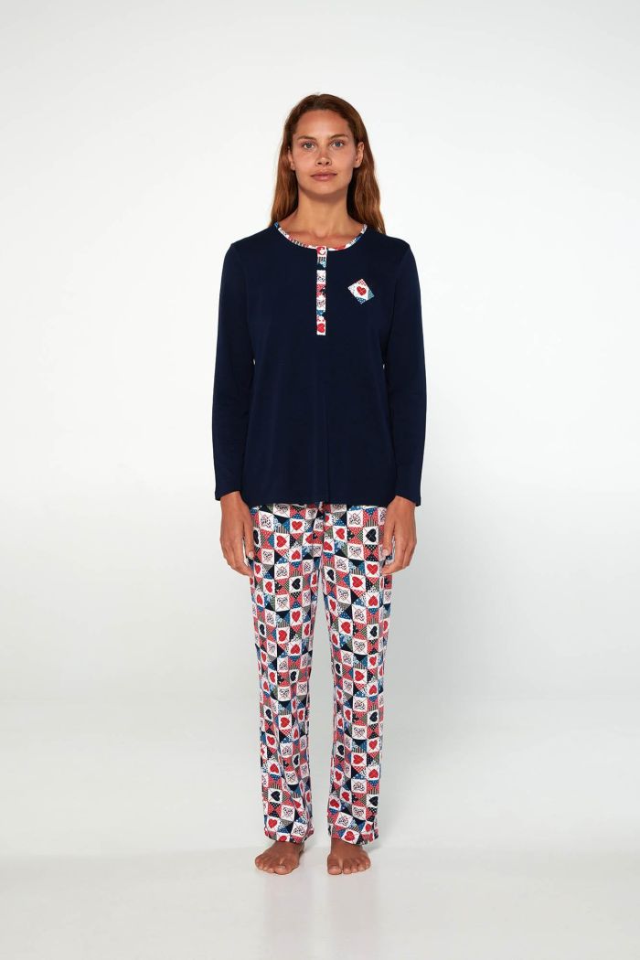 Pyjamas with Button Placket