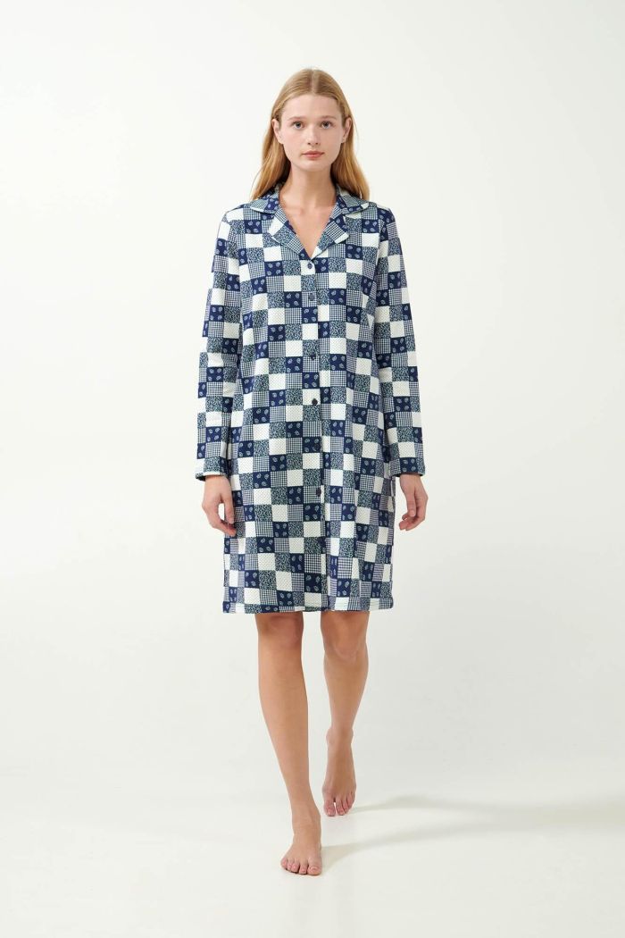 Buttoned Down Tablecloth Quilt Nightgown