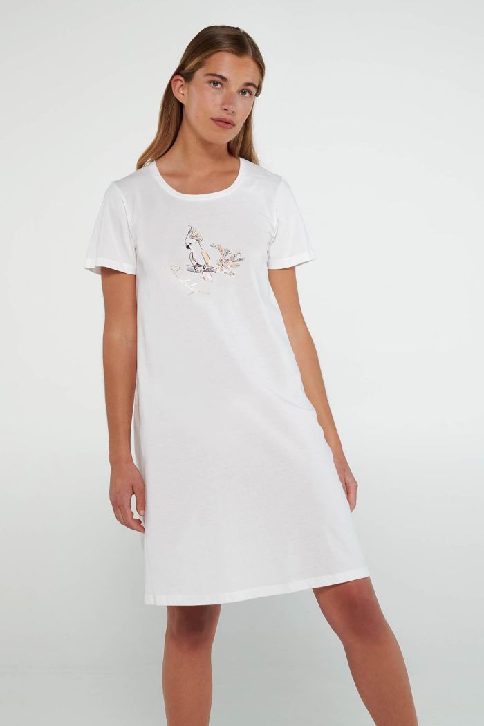 Nightgown with Short Sleeves