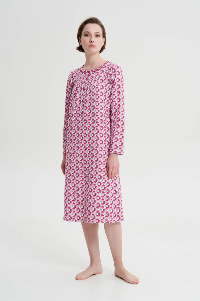 Nightgown with Button Placket